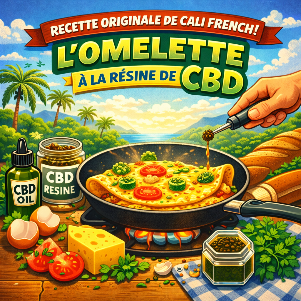 Recette originale : l’omelette à la résine de CBD